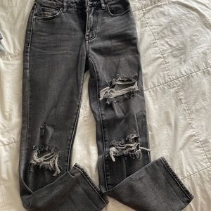 PacSun Faded Black Ripped Mom Jeans